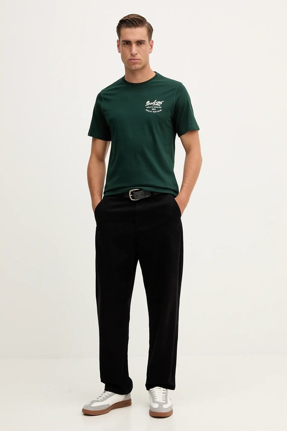 Barbour t-shirt in cotone MTS1347 verde AW25