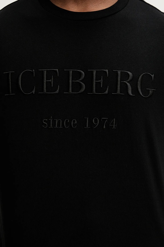 Iceberg t-shirt in cotone F014.6327. nero
