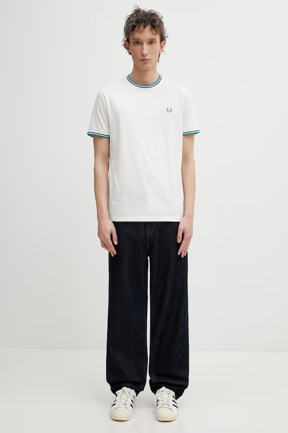 Fred Perry t-shirt bawełniany męski M1588V biały