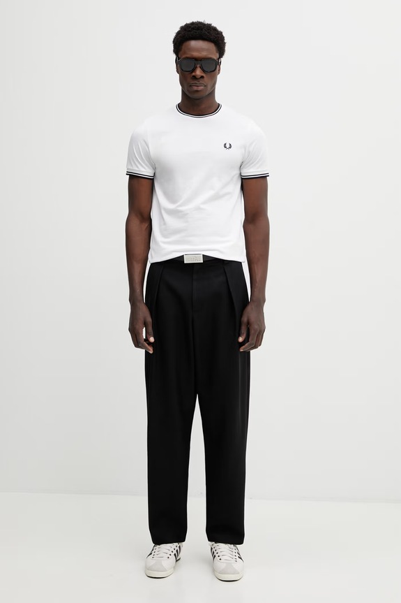 Fred Perry Men's Cotton T-shirt M1588V white