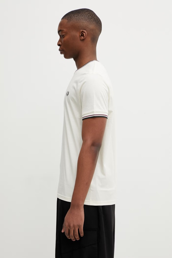 Fred Perry t-shirt bawełniany męski M1588V beżowy SS26