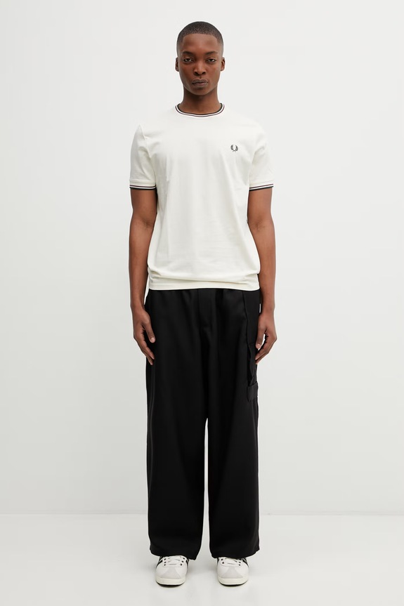 Fred Perry t-shirt bawełniany męski M1588V beżowy