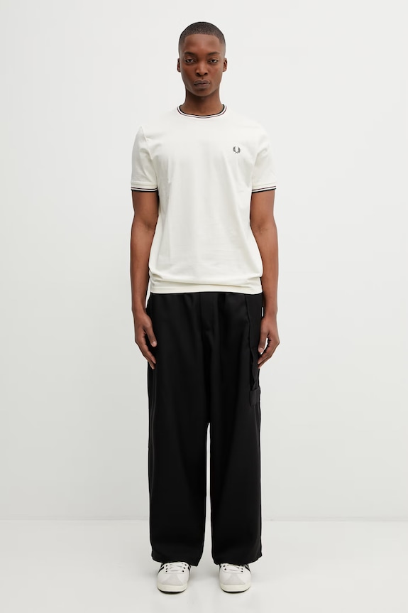 Fred Perry t-shirt bawełniany męski M1588V beżowy