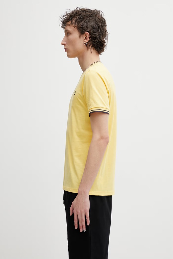 Fred Perry Kratka majica moška bombažna M1588V rumena SS26