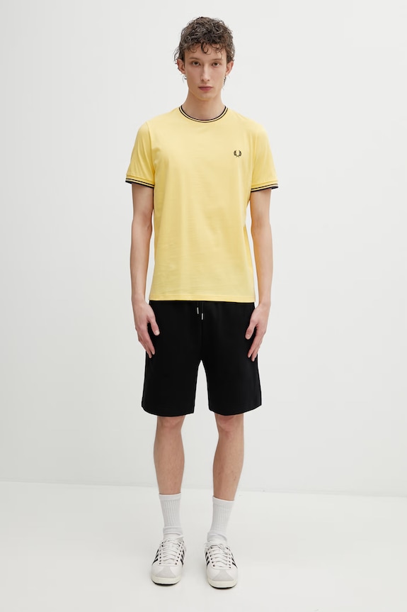 Fred Perry Tričko bavlněné pánské M1588V žlutá