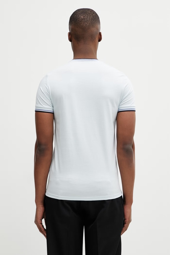 Oblačila Fred Perry kratka majica moška bombažna M1588V modra