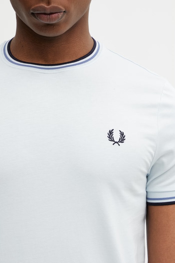 Fred Perry T-shirt βαμβακερό Ανδρικό μπλε M1588V