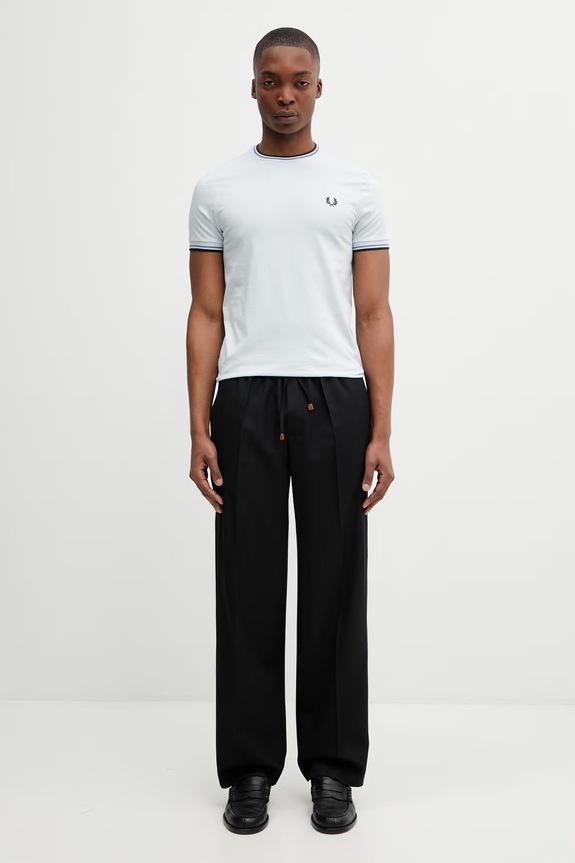 Fred Perry T-shirt βαμβακερό Ανδρικό M1588V μπλε