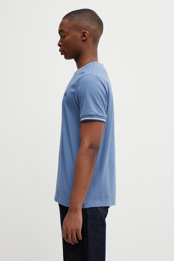 Fred Perry t-shirt in cotone da uomo M1588V blu SS26