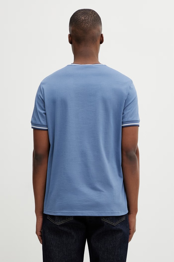 Abbigliamento Fred Perry t-shirt in cotone da uomo M1588V blu