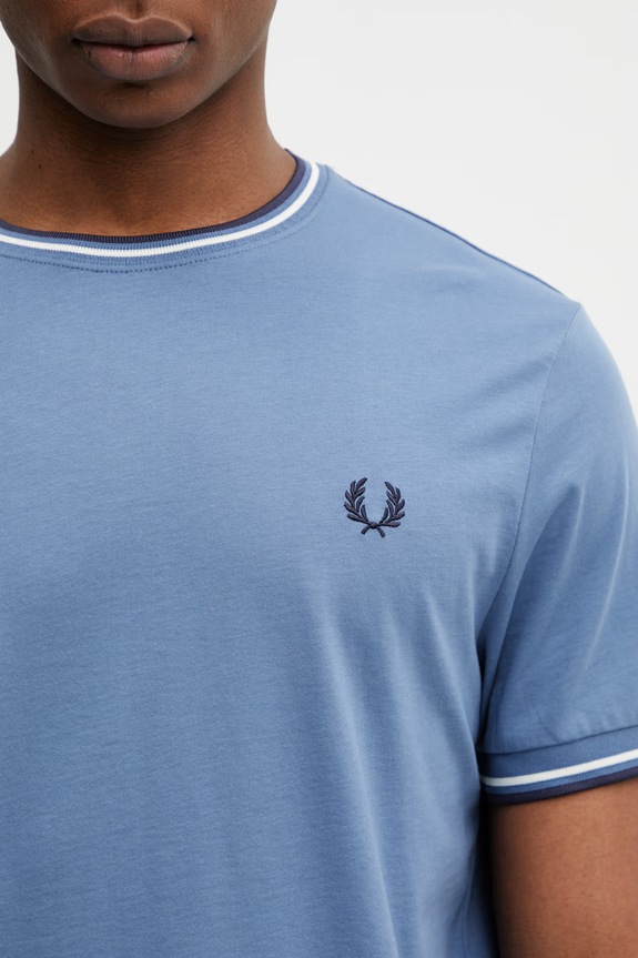 Fred Perry t-shirt in cotone da uomo blu M1588V
