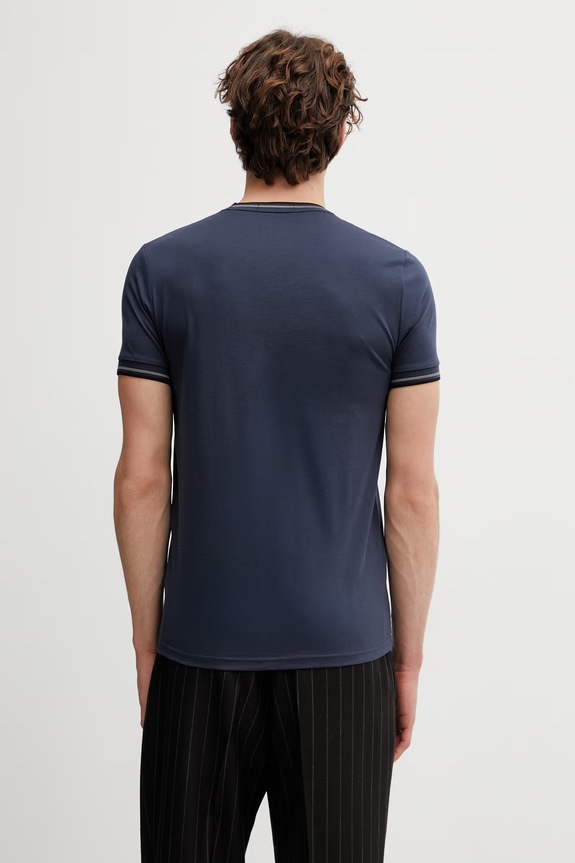 Odzież Fred Perry t-shirt męski bawełniany M1588V granatowy