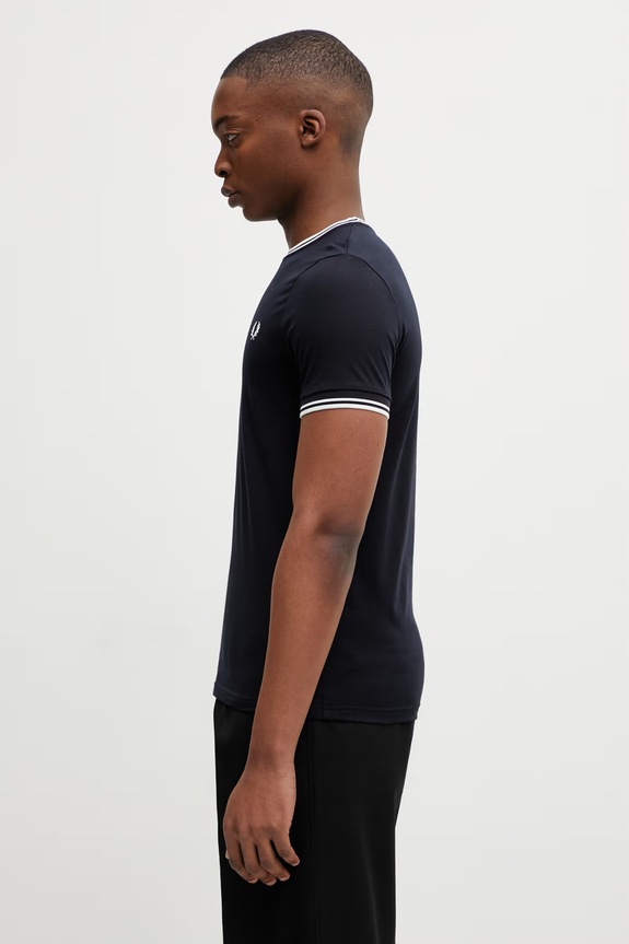 Fred Perry t-shirt męski bawełniany M1588V granatowy SS26