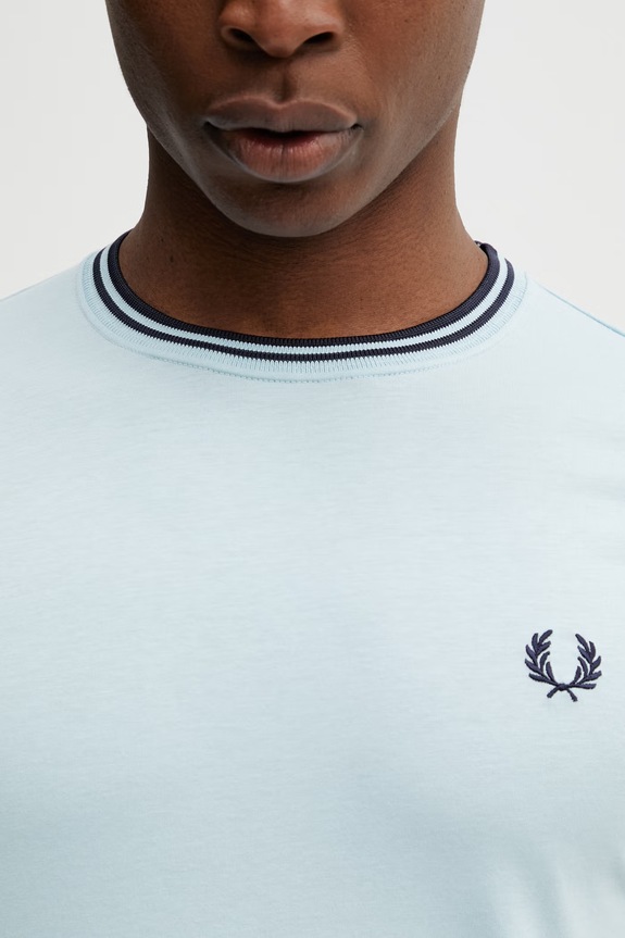 Fred Perry t-shirt in cotone da uomo turchese M1588V