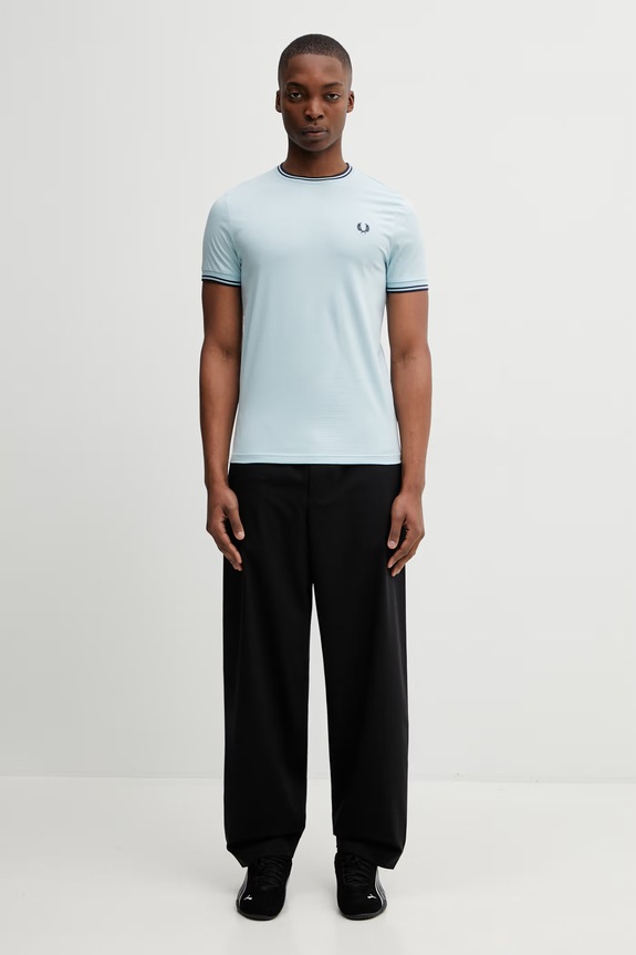 Fred Perry t-shirt in cotone da uomo M1588V turchese