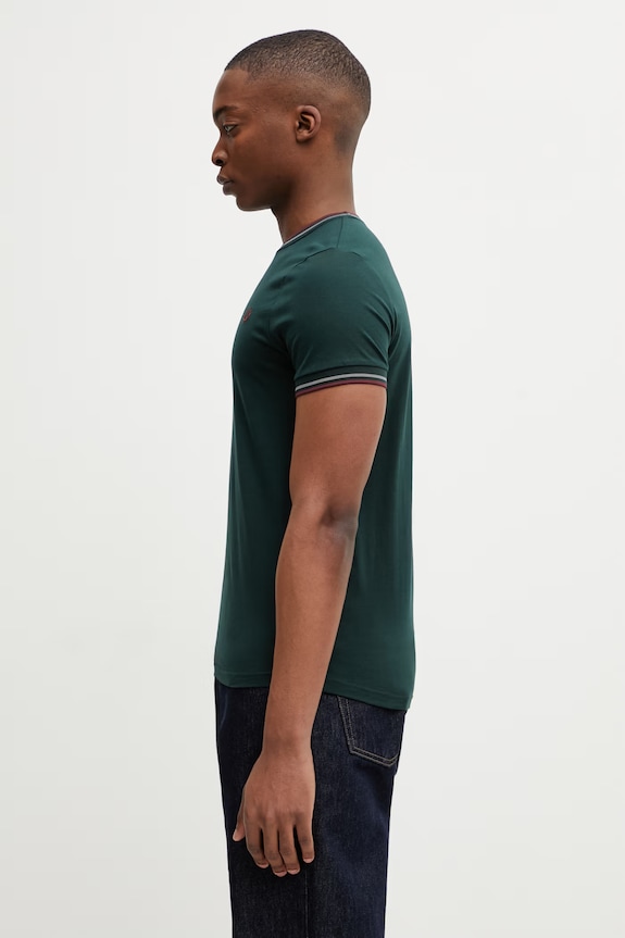 Fred Perry kratka majica moška bombažna M1588V zelena SS26