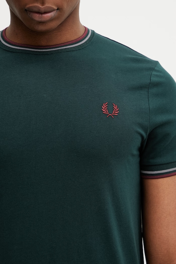 Fred Perry t-shirt ανδρικό βαμβακερό πράσινο M1588V