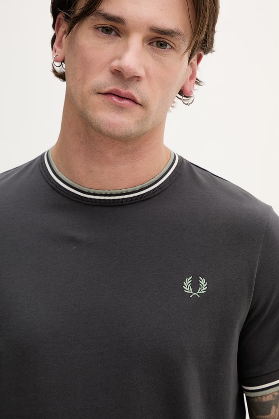 Fred Perry t-shirt męski bawełniany szary M1588V