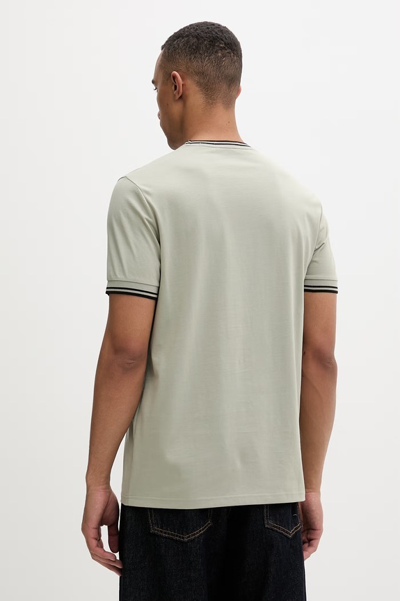 Oblečenie Fred Perry tričko pánske bavlnené M1588V zelená