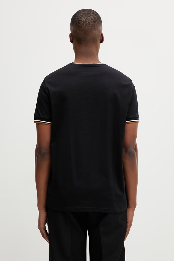 Odzież Fred Perry t-shirt bawełniany męski M1588V czarny
