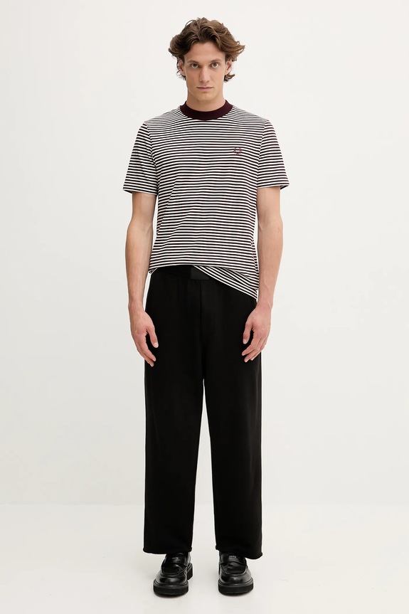 Fred Perry tricou din bumbac M6581 burgundia