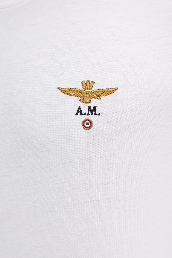 Aeronautica Militare tricou bărbătesc de bumbac TS1580UJ00372 alb