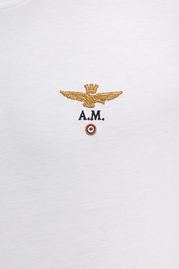 Aeronautica Militare tricou bărbătesc de bumbac TS1580UJ00372 alb