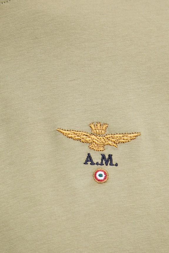 Aeronautica Militare tričko pánske bavlnené TS1580UJ00372 zelená