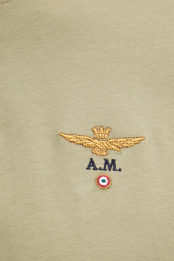 Aeronautica Militare tričko pánske bavlnené TS1580UJ00372 zelená