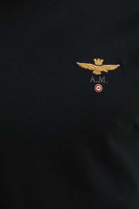 Aeronautica Militare tricou bărbătesc de bumbac TS1580UJ00372 negru