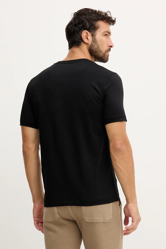 Odzież Aeronautica Militare T-shirt męski bawełniany TS1580UJ00372 czarny