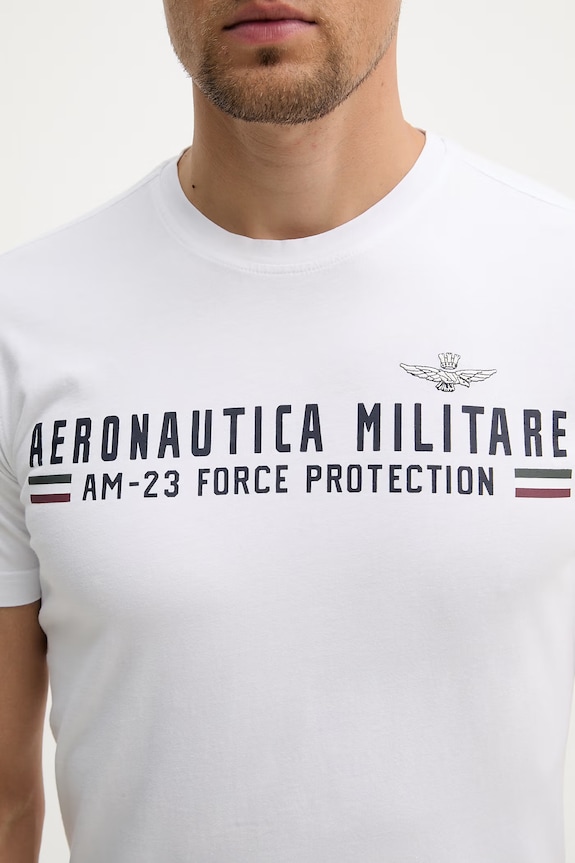 Aeronautica Militare футболка basic для мужчин из хлопка TS1942UJ00538 белый