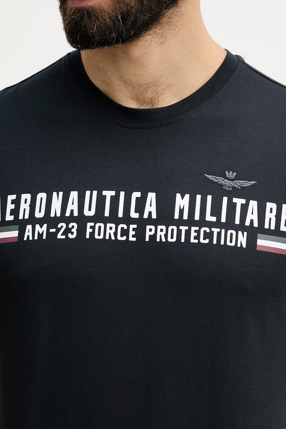 Aeronautica Militare футболка basic для мужчин из хлопка TS1942UJ00538 тёмно-синий