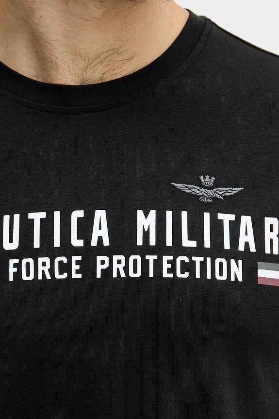 Aeronautica Militare футболка basic для мужчин из хлопка TS1942UJ00538 чёрный