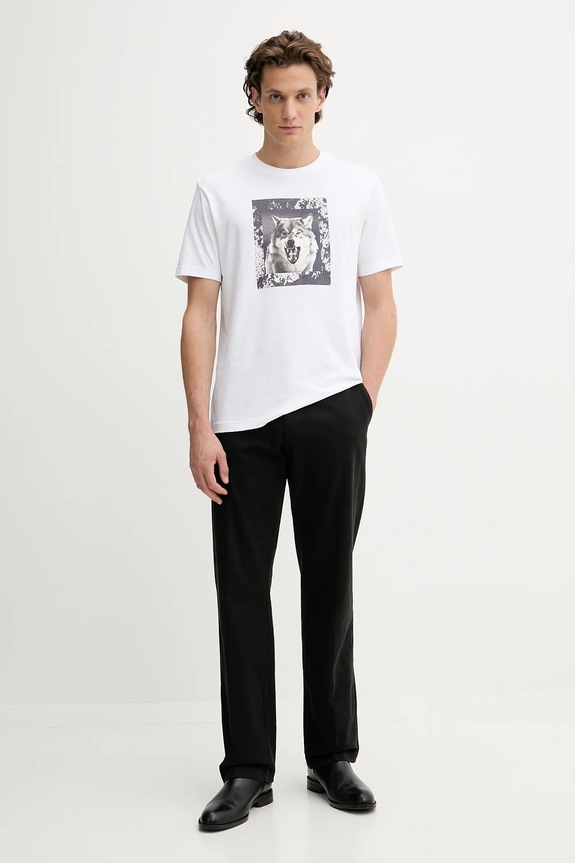 BOSS Orange t-shirt bawełniany Te_lupo 50554615 biały AW25