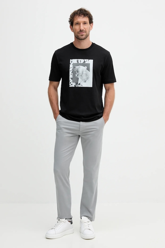 BOSS Orange t-shirt bawełniany Te_lupo 50554615 czarny AW25