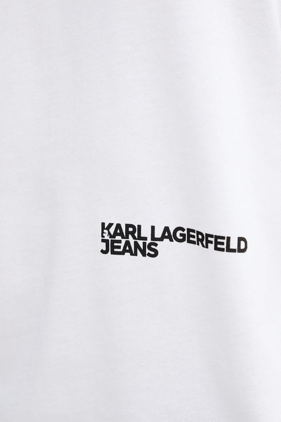 Karl Lagerfeld Jeans tricou din bumbac A4M17030 alb