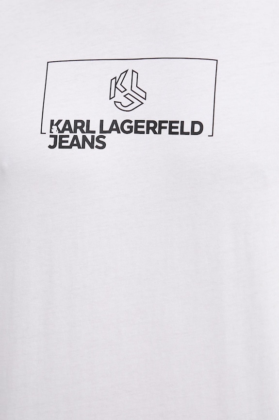 Bavlnené tričko Karl Lagerfeld Jeans A4M17020 biela