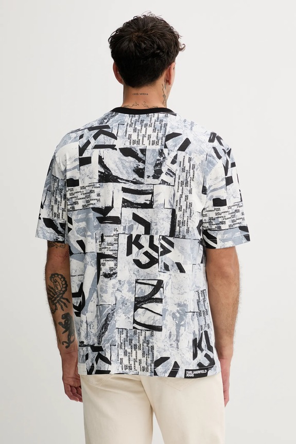 Ruházat Karl Lagerfeld Jeans pamut póló A4M17031 szürke