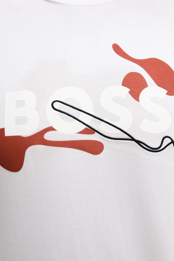 Bavlnené tričko BOSS C-Thompson 215 50549282 béžová