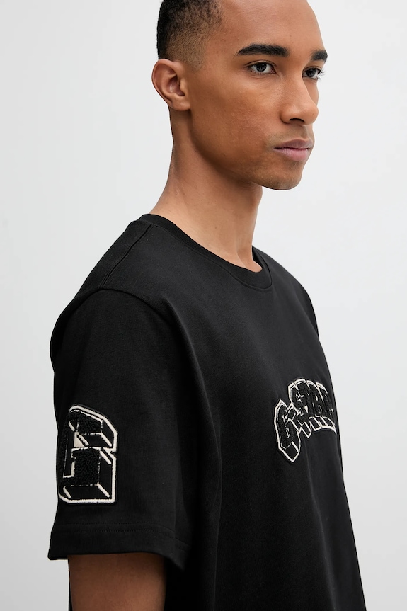Bavlnené tričko G-Star Patches loose čierna D26843.D709