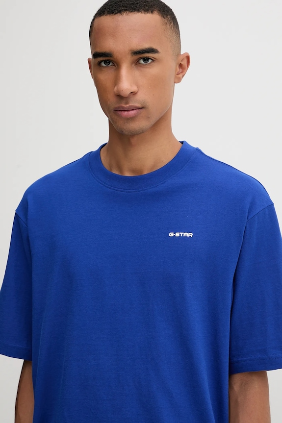 Bavlnené tričko G-Star Boxy base modrá D26817.D593