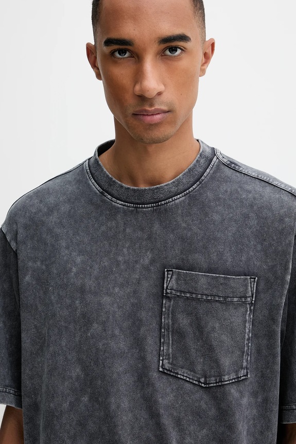 Bavlnené tričko G-Star Washed pocket sivá D26825.C756