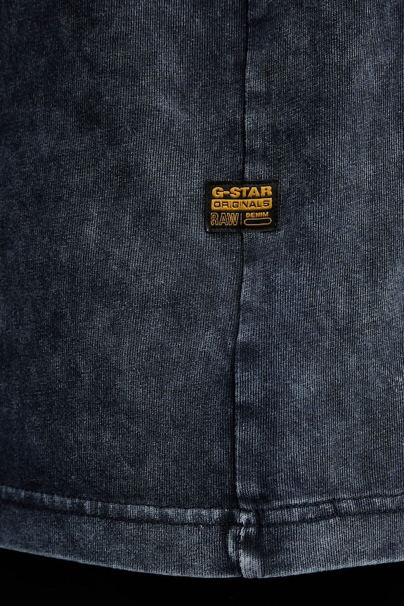 Bavlnené tričko G-Star Washed pocket D26825.C756 modrá