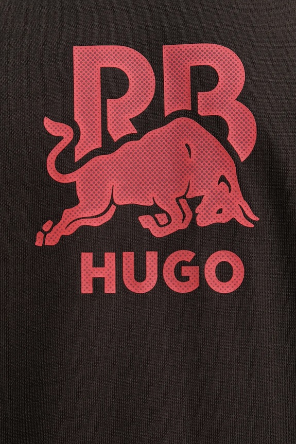 HUGO longsleeve din bumbac Doverlo_RB 50551830 maro