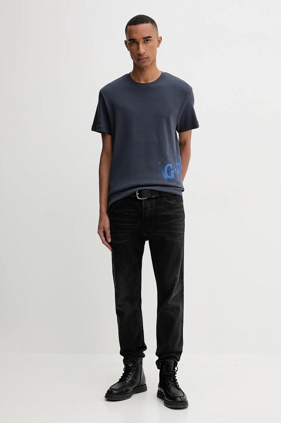 G-Star tricou din bumbac Sprayed D26819.D976 albastru AW25