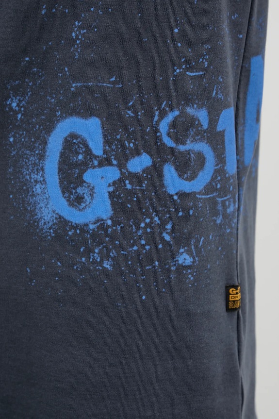 G-Star tricou din bumbac Sprayed D26819.D976 albastru