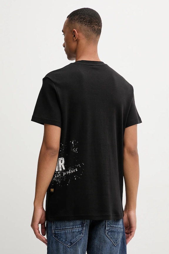 Îmbrăcăminte G-Star tricou din bumbac Sprayed D26819.D976 negru