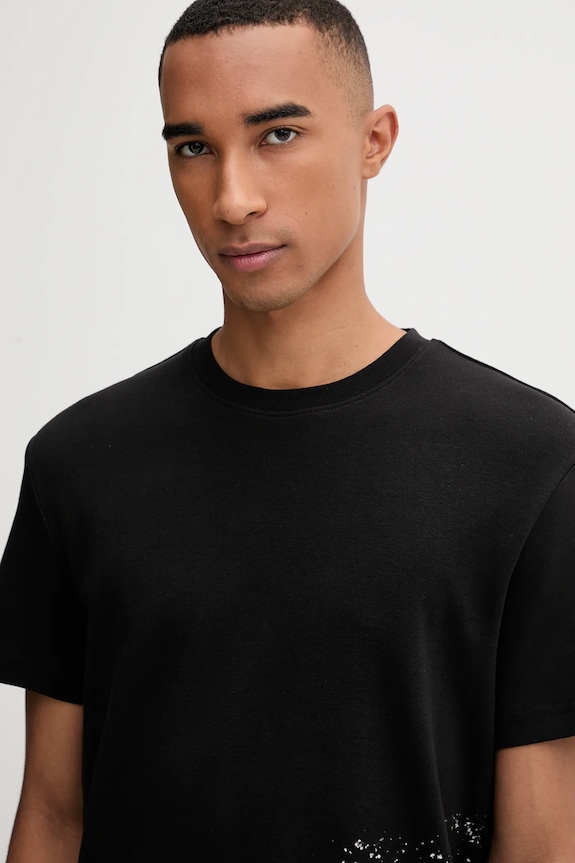 G-Star tricou din bumbac Sprayed negru D26819.D976