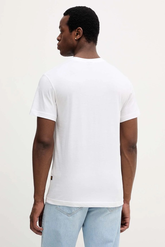 Ruházat G-Star pamut póló D26832.D975 fehér